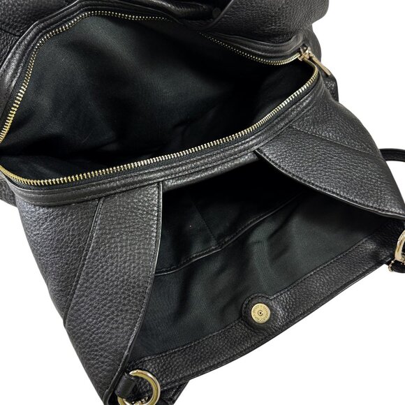 Coach Black Pebbled Leather Lexy Purse Hobo Shoulder Bag F28997 - Picture 8 of 10